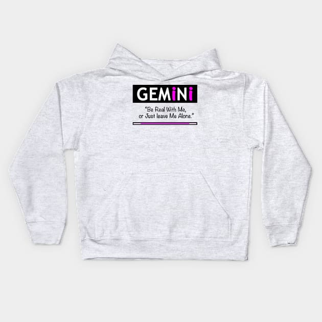 Gemini Quotes 1 Kids Hoodie by Chanap